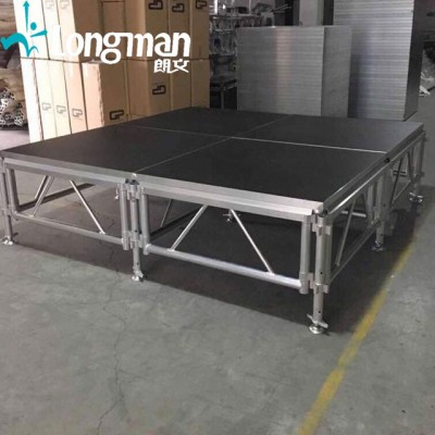 1.22m*1.22m Outdoor Concert Plywood Stage with Adjustable Legs.