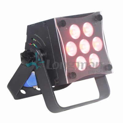 high power rgbw 7*10w CE par mini flat led light